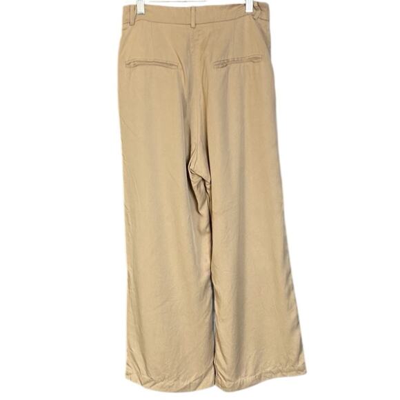 Reformation Mason Tan High-Waist Cropped Wide Legs Pants Women's 6 - Picture 3 of 7